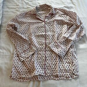 Roller Rabbit linen pink hearts pajama set